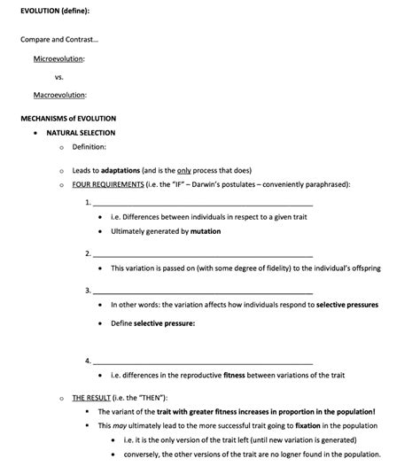 Solved EVOLUTION (define): Compare and Contrast... | Chegg.com