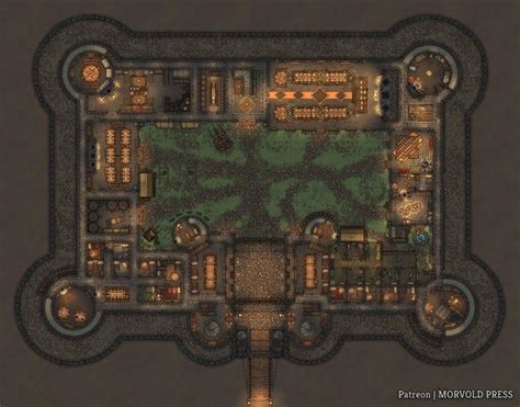 Battlemap | Huge Castle - The Iron Keep [60 x 47] - Roll20 | Dungeon maps, Map, Fantasy map