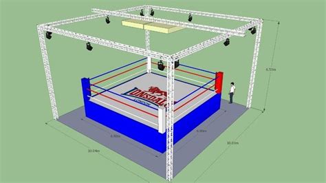 Boxing ring with Lighting Truss setup - 3D Warehouse | Lighting truss ...