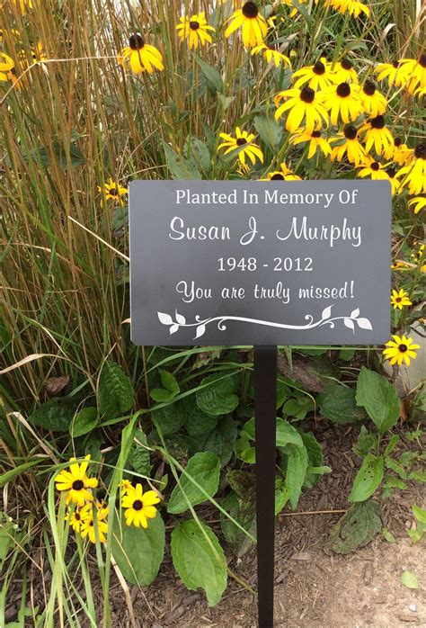 Placa conmemorativa del árbol placa del jardín conmemorativo | Etsy