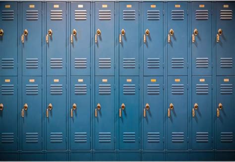 Buy Leowefowa 5x3ft Blue Metal High School Lockers Backdrop Vinyl Back to School Photography ...