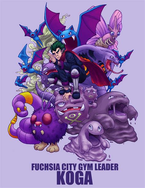 Koga the Poison Gym Leader of Fuchsia City by BritAndBran on DeviantArt