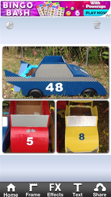 Cardboard box race cars picture prop | Race car party, Race car ...