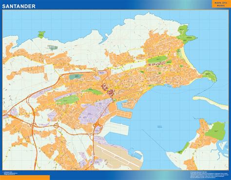 Map of Santander Spain | Wall maps of he world