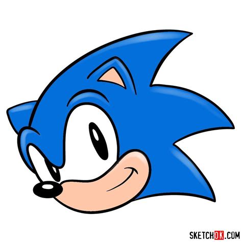 This is the new example of making the drawing of the head of Sonic. The ...