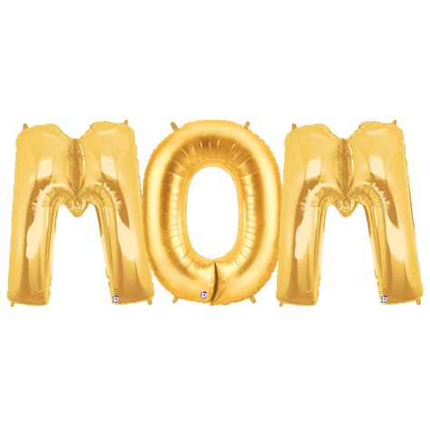 Jumbo Gold Foil Balloons-MOM - PartyBell.com