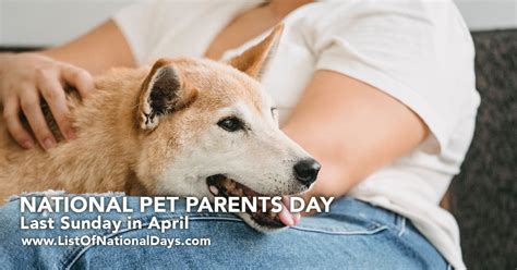 National Pet Parents Day - List of National Days