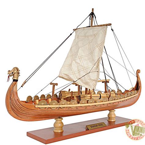 Scale 1/50 Drakkar Dragon Viking Sailboat Unassembled Wooden Model Boat ...