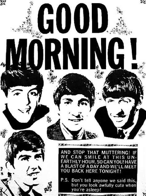 The Beatles say good morning!, 1964 | The Beatles Bible