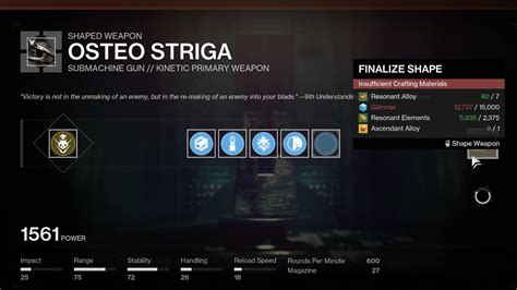 Destiny 2 Osteo Striga: God Rolls, Catalyst & How to get it