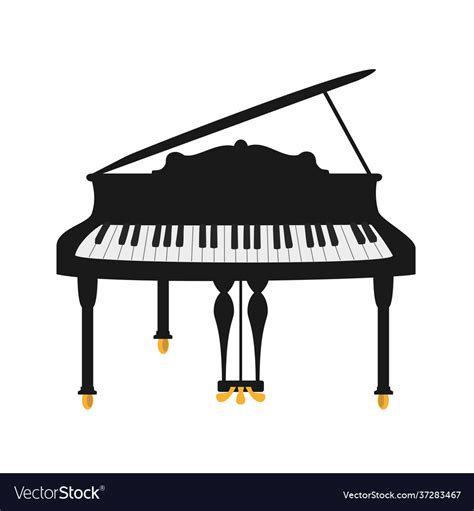 Piano on white background Royalty Free Vector Image