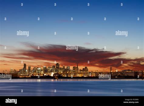 San Francisco skyline at sunset Stock Photo - Alamy