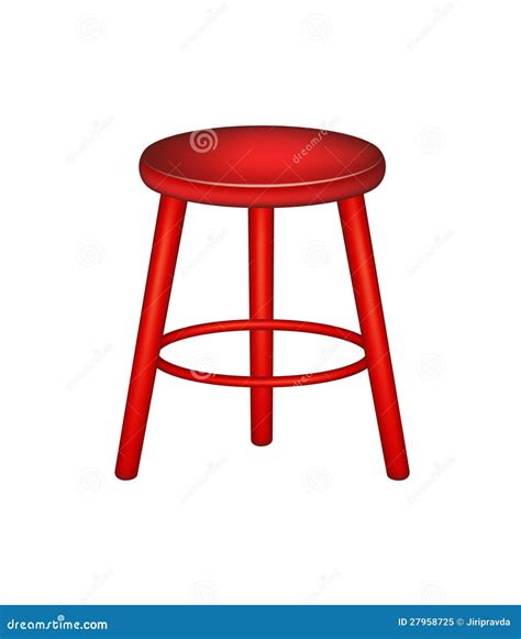 Retro stool in red design stock vector. Illustration of club - 27958725