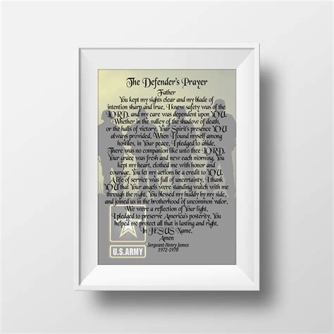 Military Gift Army Gift Personalized Print Army Poster - Etsy