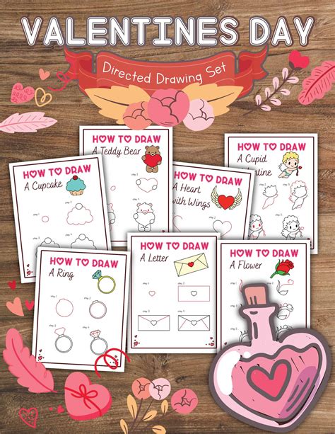 ️ Valentine's Day Directed Drawing Activities ️ Free ️ Printable PDF