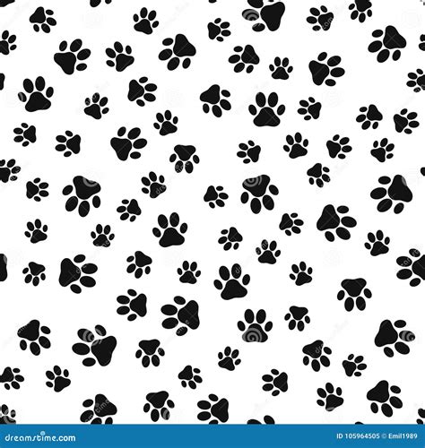 Dog paw print seamless stock illustration. Illustration of fabric ...