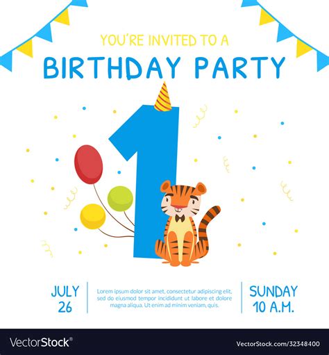 First Birthday Invitation Card Template – Mightyprintingdeals.com