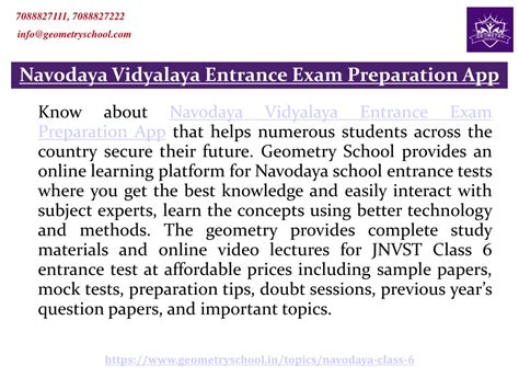 PPT - Navodaya Vidyalaya Entrance Exam Preparation App PowerPoint ...