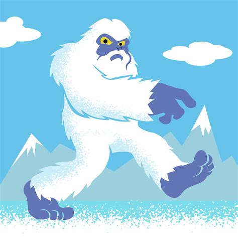 Cartoon yeti Drawing by Julien - Pixels