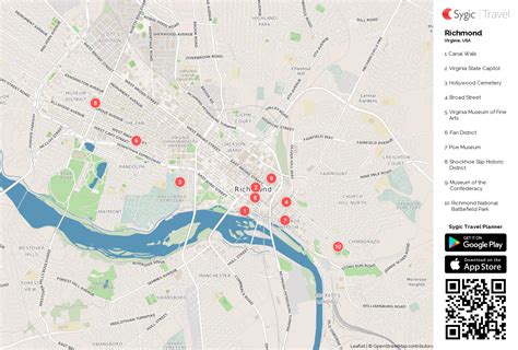 Richmond Printable Tourist Map | Sygic Travel