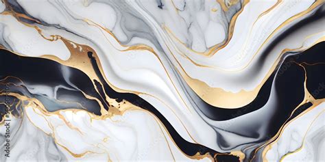 Black white gold smooth marble background. Marble ink abstract art from ...