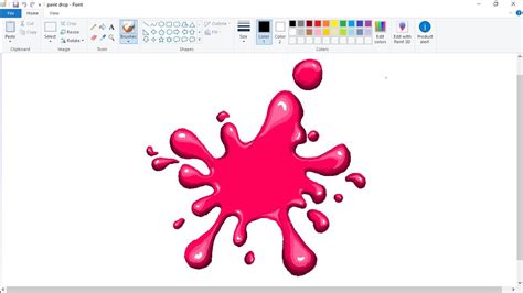 How to draw a realistic Paint Splatter in Ms Paint | beginners | Speed ...