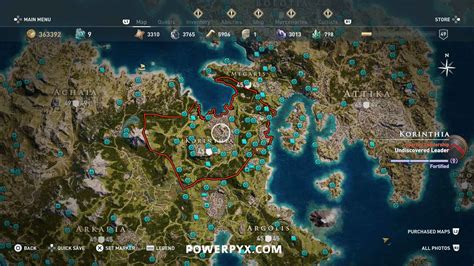 Assassin's Creed Odyssey Orichalcum Fragment Locations Map