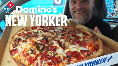 New Domino's 16" New Yorker Pizza Review - THE BIG PEPPERONI, SAUSAGE & ... | Pizza review, New ...