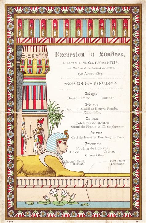 Menu. 19de eeuw: 1884. | Menu