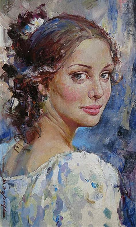 "The Glance" - Andrew Atroshenko (b. 1965), oil on canvas {figurative ...