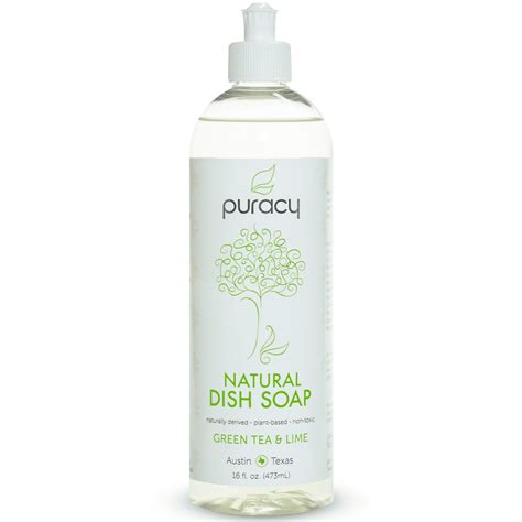 Puracy Natural Dish Soap - Green Tea & Lime - Walmart.com