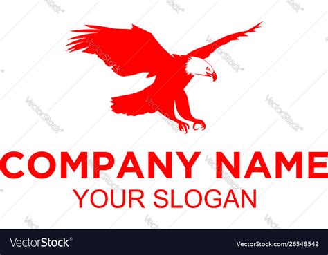 Red hawk logo design Royalty Free Vector Image