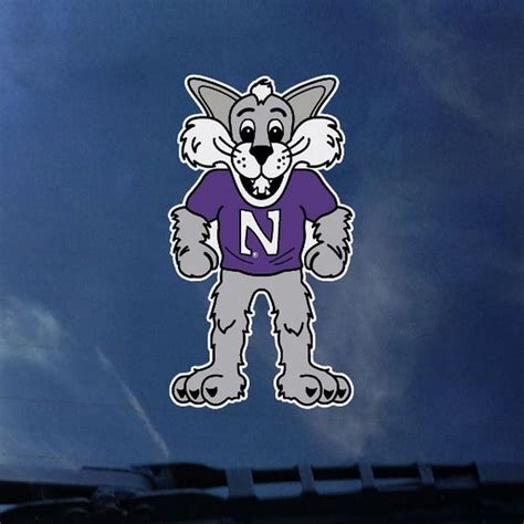 Northwestern University Wildcats Willie The Wildcat Design Outside ...