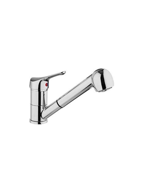 Paini Pilota Countertop Kitchen Faucet with Shower and Silver Spiral | Doukas Domiki