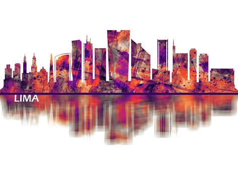 Lima Peru Skyline Mixed Media by NextWay Art - Fine Art America