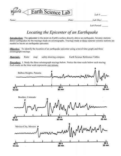 Locating the Epicenter of an Earthquake