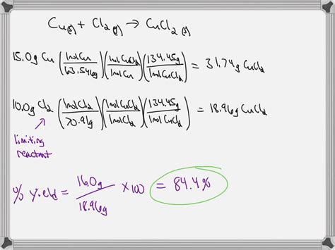 SOLVED: A chemist is producing copper(II) chloride using the following ...