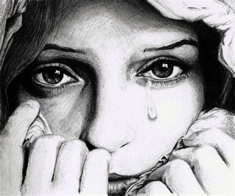 Crying Face Sketch at PaintingValley.com | Explore collection of Crying ...