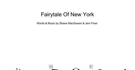 Fairytale Of New York (Piano Chords/Lyrics) - Print Sheet Music Now