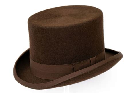 Brown Formal Wool Top Hat - Denton Hats