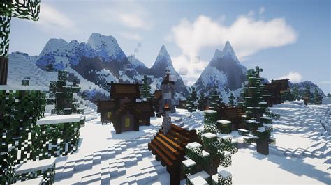 Snowy Mountain Village | Minecraft Timelapse [Speed Build] [DOWNLOAD ...