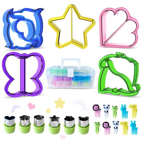 Buy Sandwich Cutters for Kids,21 Pieces with Storage Box, 5 Kids ...