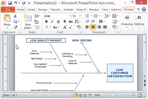 Cause and Effect Diagram Template for Microsoft PowerPoint