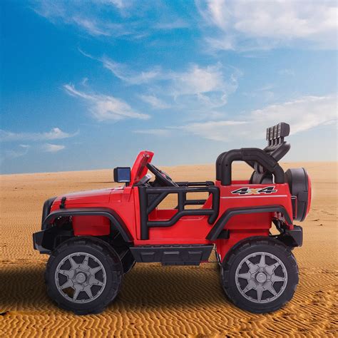 12V Jeep Kids Ride on Car Toys 4 mph Wheels Music LED Light Remote ...