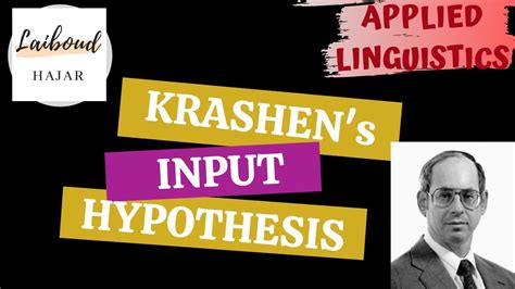 Krashen's Input hypothesis | Comprehensible input | Part 4 Ep #7 - YouTube