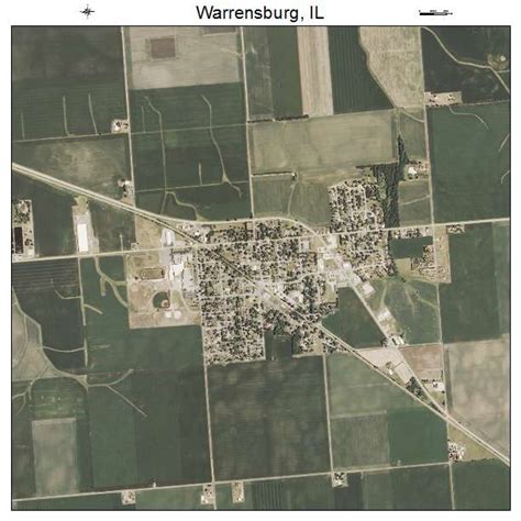 Aerial Photography Map of Warrensburg, IL Illinois