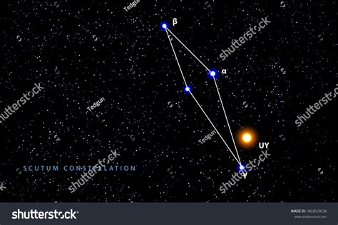 La constelación escular con estrella hipergigante: vector de stock (libre de regalías ...