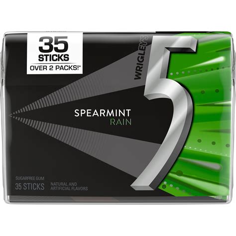 5 Gum Spearmint Rain Sugar Free Gum, 35-Stick Pack - Walmart.com