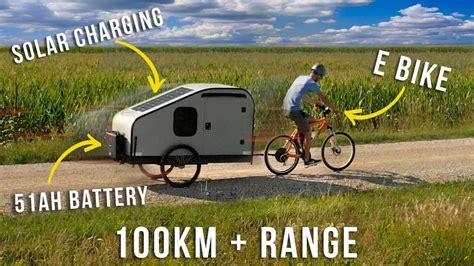 Watch This Guy Electrify His Bike To Tow A DIY Camper Trailer