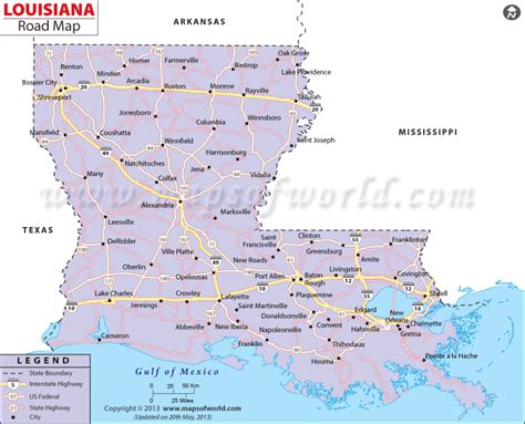 Louisiana Cities Map